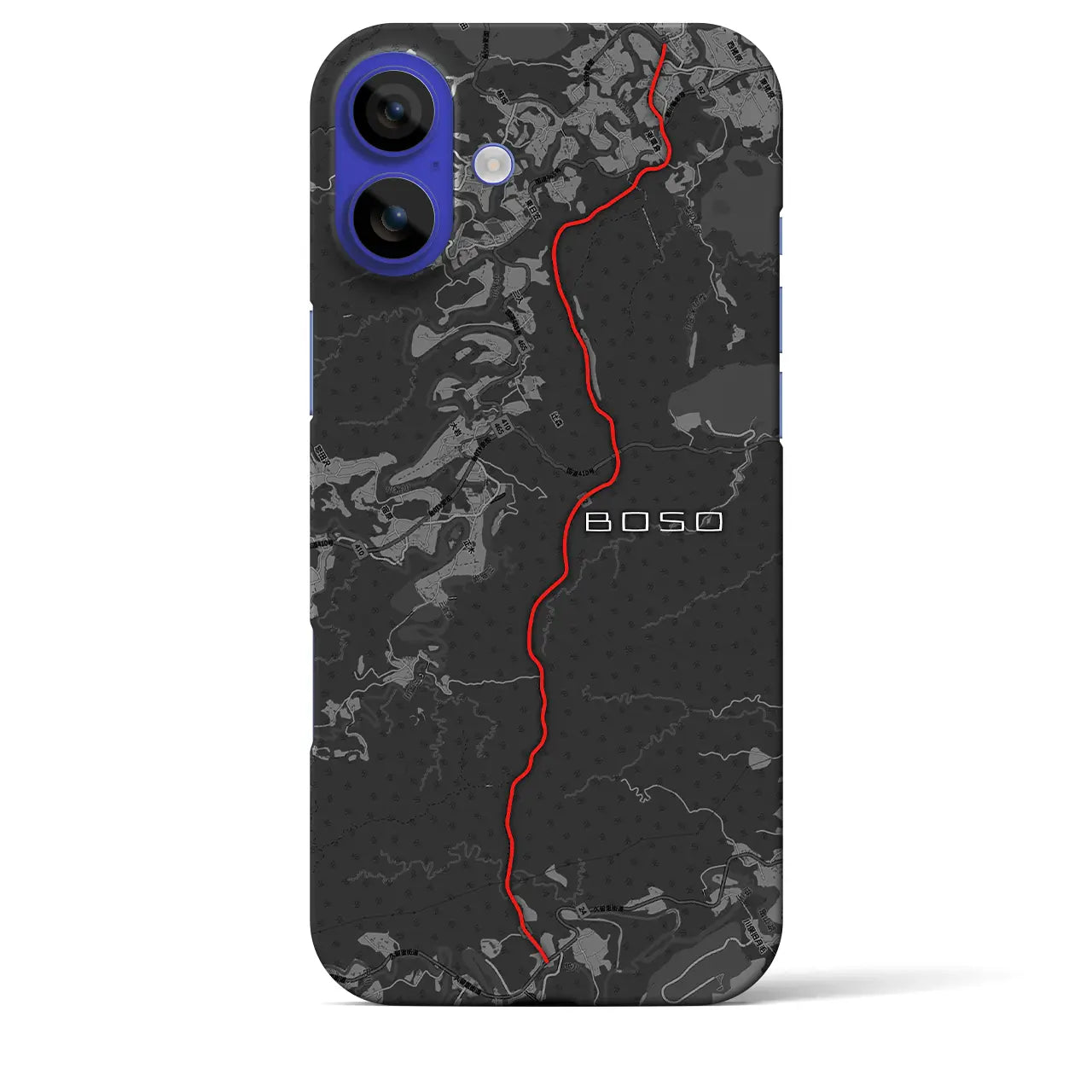 【房総(千葉県)】スカイラインiPhoneケース(バックカバータイプ)チャコール・iPhone 16 Pro Max 用