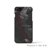 Recipro × Crossfield【芦ノ湖】地図柄iPhoneケース（バックカバータイプ・チャコール）iPhone 8 / 7 / 6s / 6 用