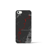 Recipro × Crossfield【弥彦山】地図柄iPhoneケース（バックカバータイプ・チャコール）iPhone SE（第1世代） / 5s / 5 用