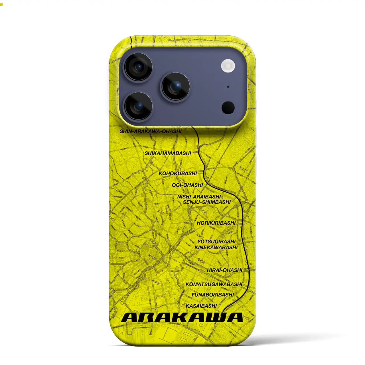 【荒川（東京都）】サイクリストiPhoneケース（バックカバータイプ）イエロー・iPhone 17 Pro Max 用