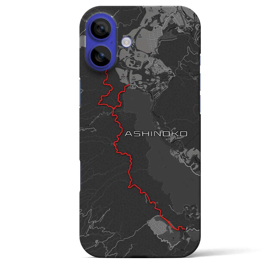 【芦ノ湖(静岡県)】スカイラインiPhoneケース(バックカバータイプ)チャコール・iPhone 16 Pro Max 用