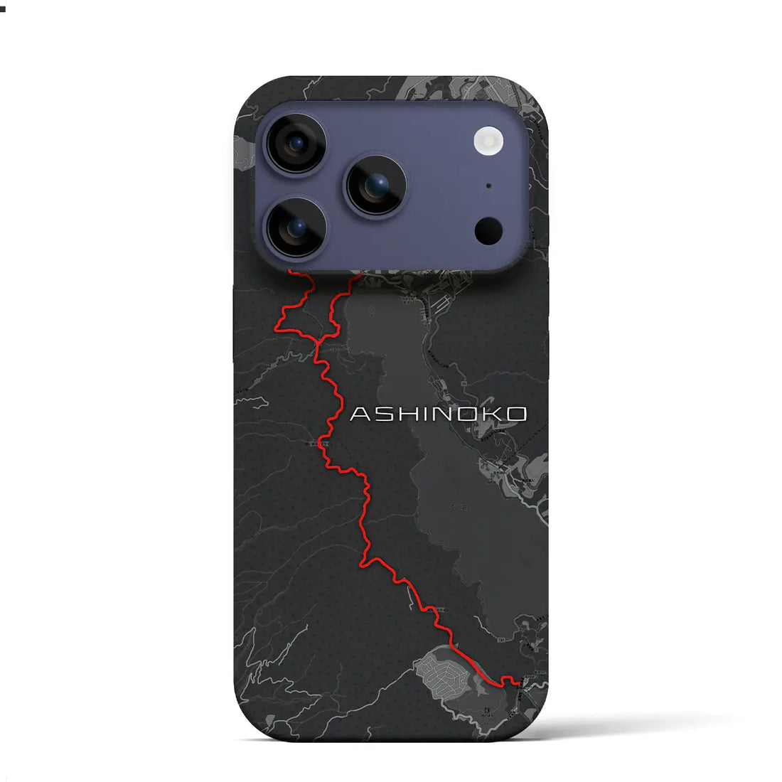 【芦ノ湖（静岡県）】スカイラインiPhoneケース（バックカバータイプ）チャコール・iPhone 17 Pro Max 用