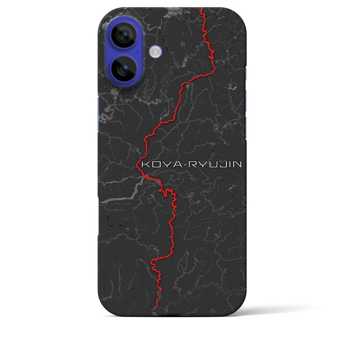 【高野龍神(和歌山県)】スカイラインiPhoneケース(バックカバータイプ)チャコール・iPhone 16 Pro Max 用
