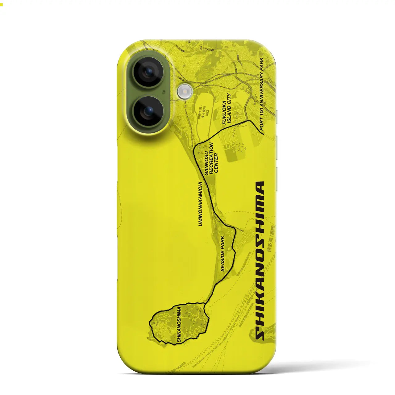【志賀島2（福岡県）】サイクリストiPhoneケース（バックカバータイプ）イエロー・iPhone 17 Pro Max 用