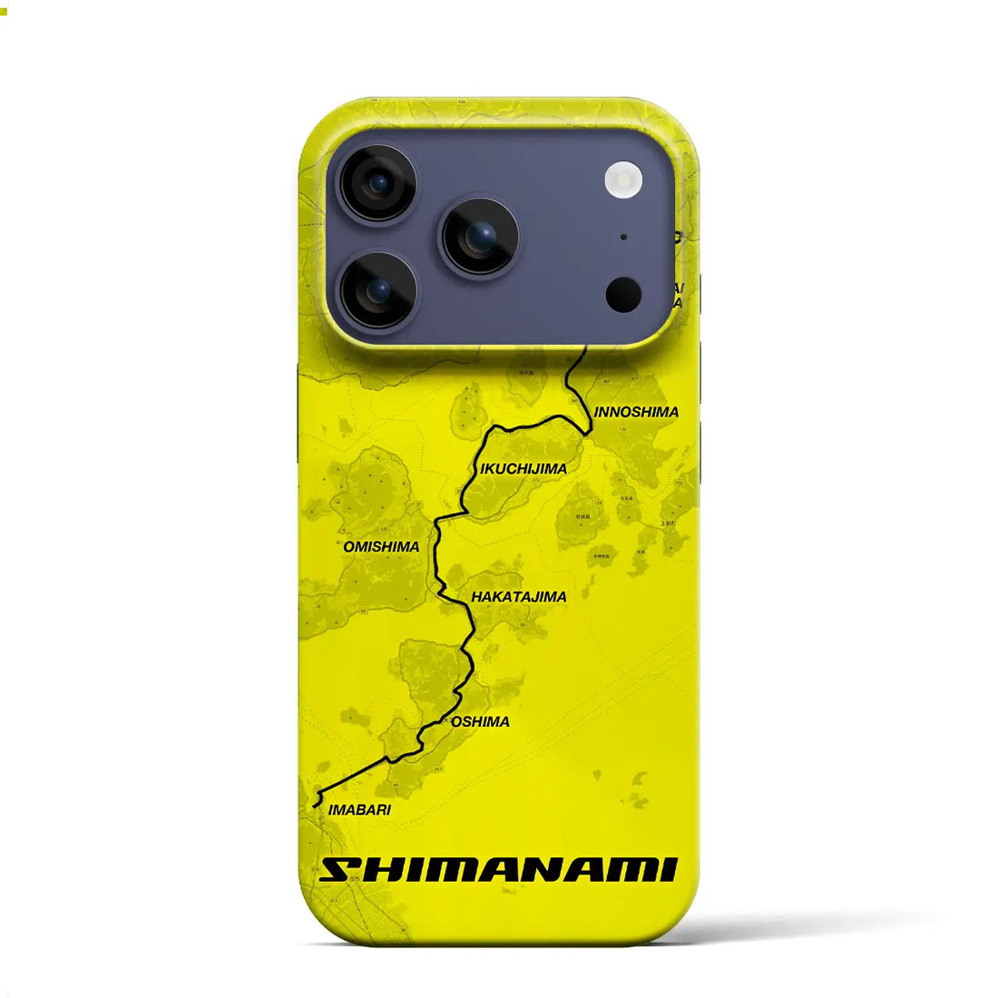 【しまなみ（広島県）】サイクリストiPhoneケース（バックカバータイプ）イエロー・iPhone 17 Pro Max 用