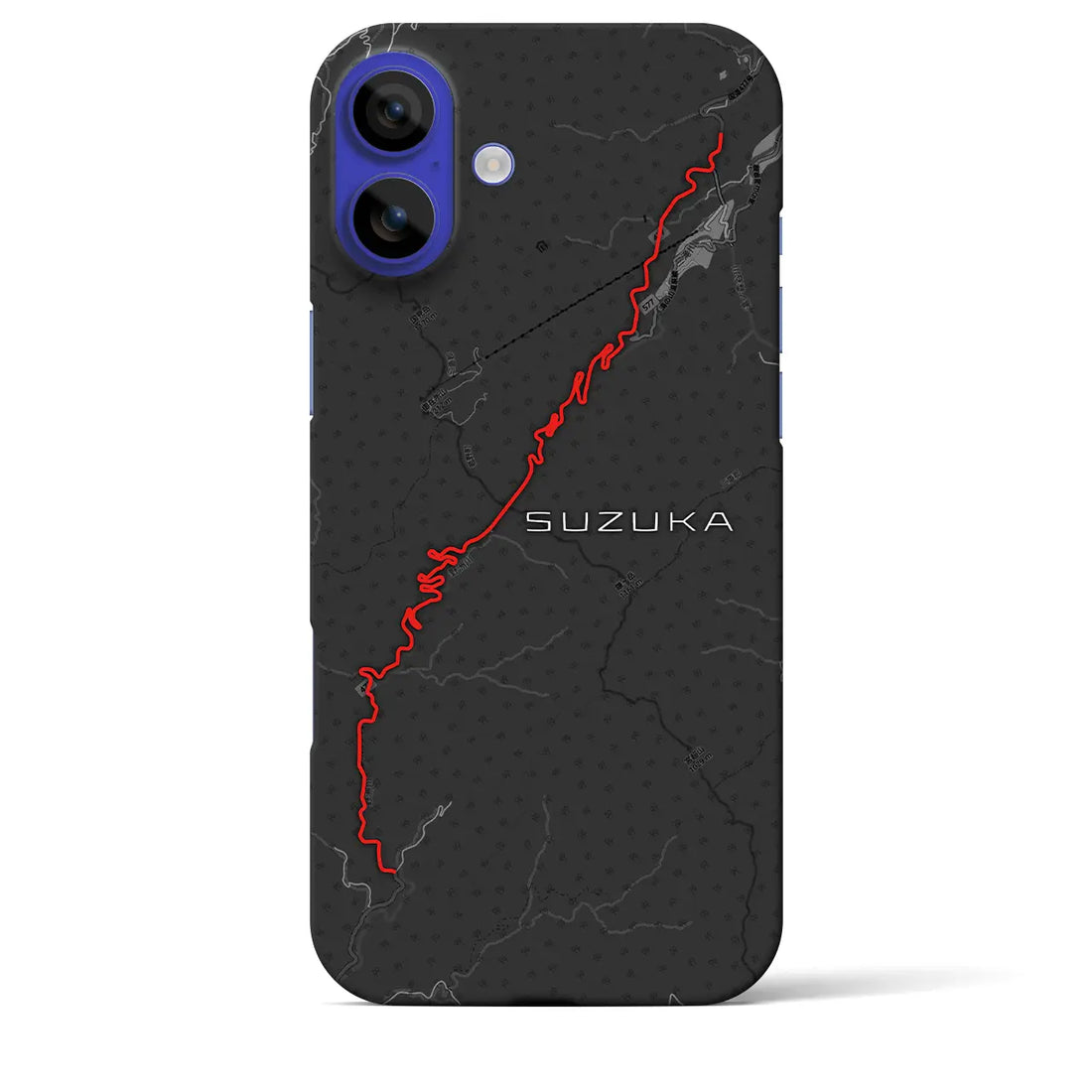 【鈴鹿2(三重県)】スカイラインiPhoneケース(バックカバータイプ)チャコール・iPhone 16 Pro Max 用