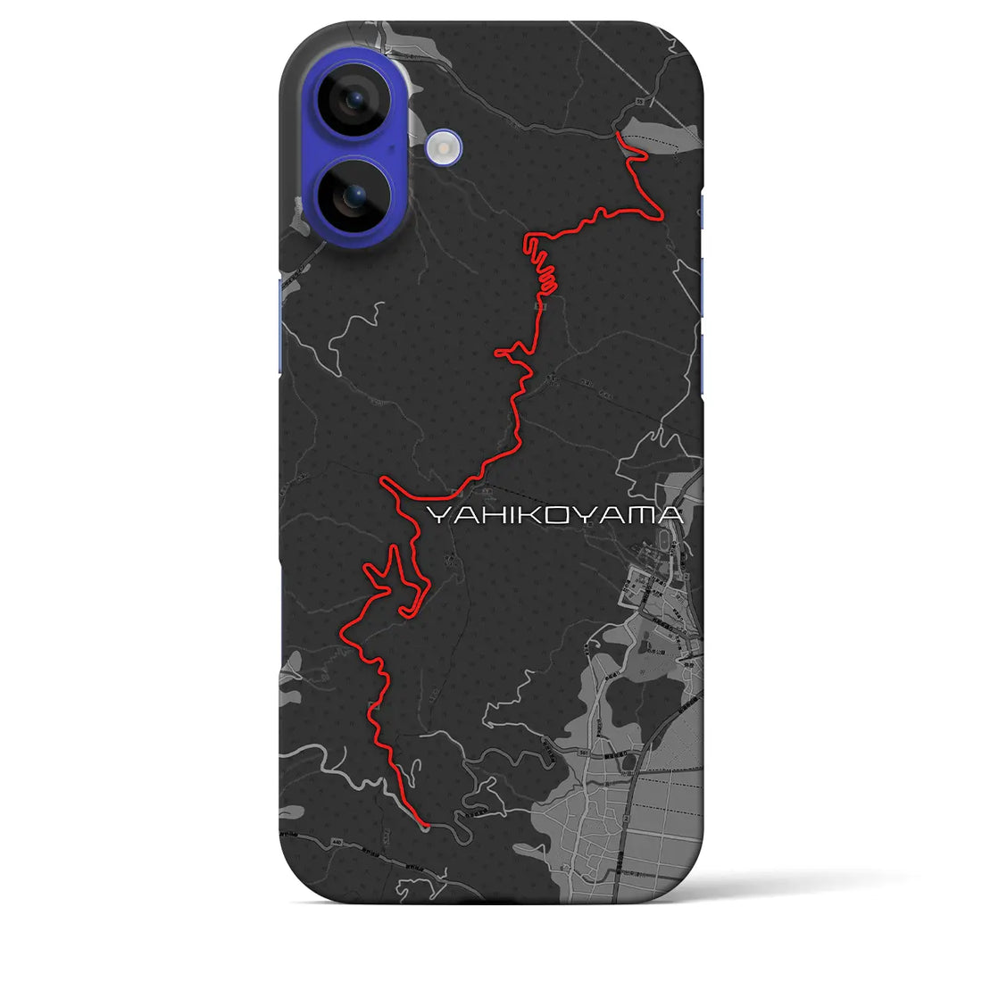 【弥彦山(新潟県)】スカイラインiPhoneケース(バックカバータイプ)チャコール・iPhone 16 Pro Max 用