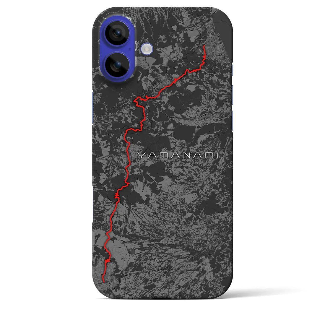 【やまなみ(大分県)】スカイラインiPhoneケース(バックカバータイプ)チャコール・iPhone 16 Pro Max 用