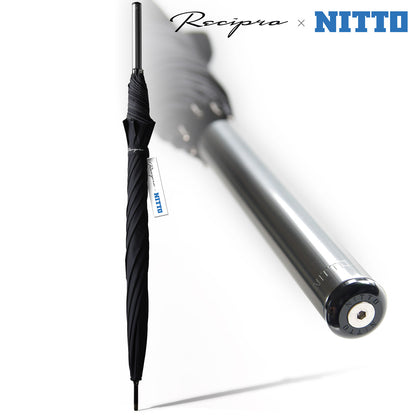 Recipro × NITTO ジュラルミングリップアンブレラ（ブラック × シルバー）