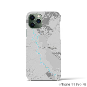 Recipro × Crossfield【芦ノ湖】地図柄iPhoneケース（バックカバータイプ・アッシュ）iPhone 11 Pro 用