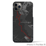 Recipro × Crossfield【芦ノ湖】地図柄iPhoneケース（バックカバータイプ・チャコール）iPhone 11 Pro Max 用