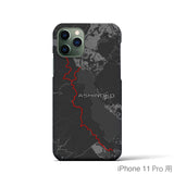 Recipro × Crossfield【芦ノ湖】地図柄iPhoneケース（バックカバータイプ・チャコール）iPhone 11 Pro 用
