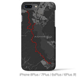 Recipro × Crossfield【芦ノ湖】地図柄iPhoneケース（バックカバータイプ・チャコール）iPhone 8Plus /7Plus / 6sPlus / 6Plus 用