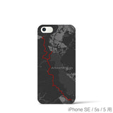 Recipro × Crossfield【芦ノ湖】地図柄iPhoneケース（バックカバータイプ・チャコール）iPhone SE / 5s / 5 用