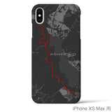 Recipro × Crossfield【芦ノ湖】地図柄iPhoneケース（バックカバータイプ・チャコール）iPhone XS Max 用