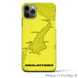 Recipro × Crossfield【淡路島】地図柄iPhoneケース（バックカバータイプ・イエロー）iPhone 11 Pro Max 用