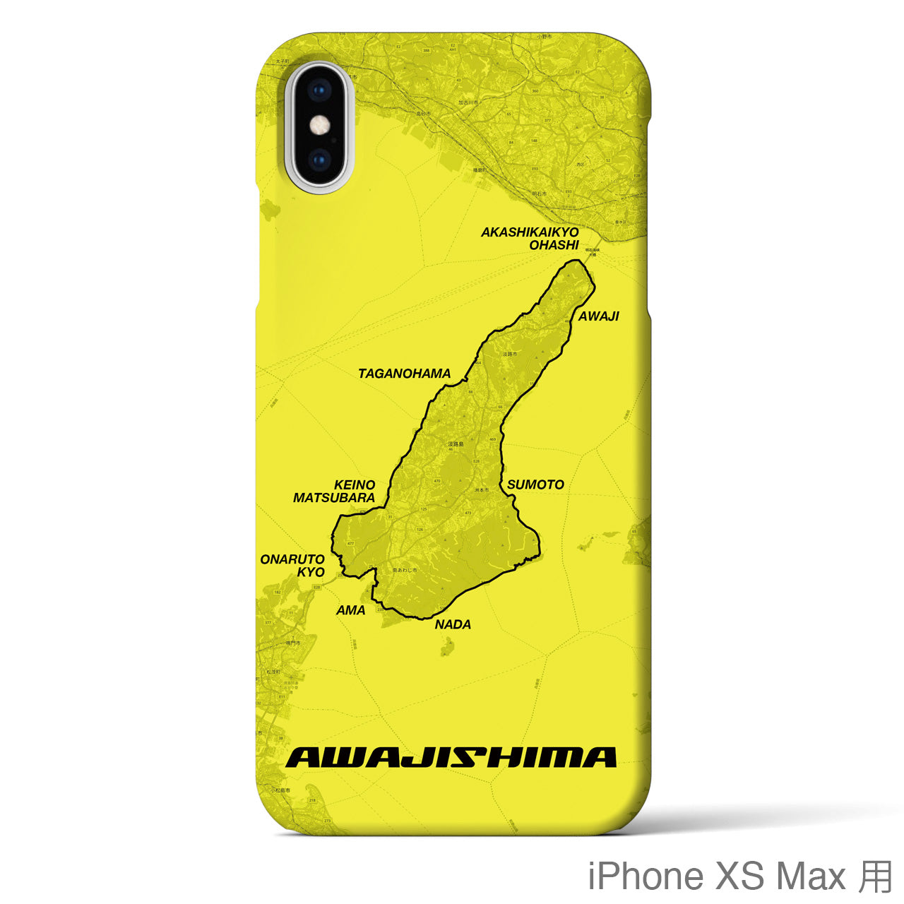 淡路島】地図柄iPhoneケース（バックカバータイプ・イエロー）＜全国送料無料＞ – Recipro shop
