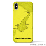 Recipro × Crossfield【淡路島】地図柄iPhoneケース（バックカバータイプ・イエロー）iPhone XS Max 用
