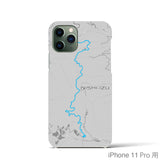 Recipro × Crossfield【西伊豆】地図柄iPhoneケース（バックカバータイプ・アッシュ）iPhone 11 Pro 用