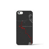 Recipro × Crossfield【乗鞍】地図柄iPhoneケース（バックカバータイプ・チャコール）iPhone SE（第1世代） / 5s / 5 用