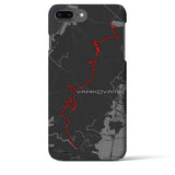 Recipro × Crossfield【弥彦山】地図柄iPhoneケース（バックカバータイプ・チャコール）iPhone 8Plus /7Plus / 6sPlus / 6Plus 用